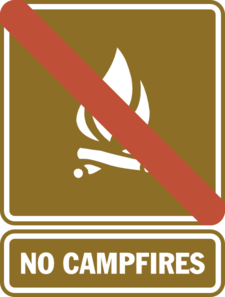 No Campfires Sign Clip Art